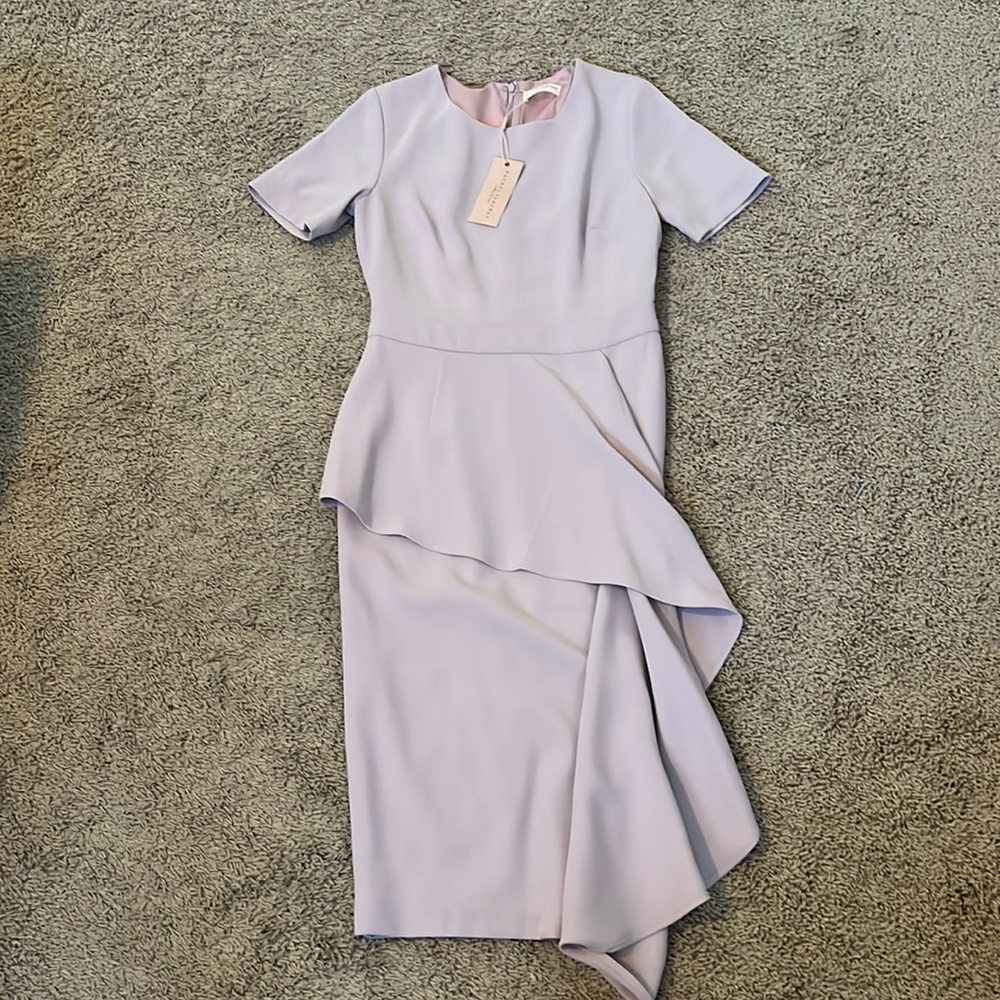 Lavender knee length sheath dress